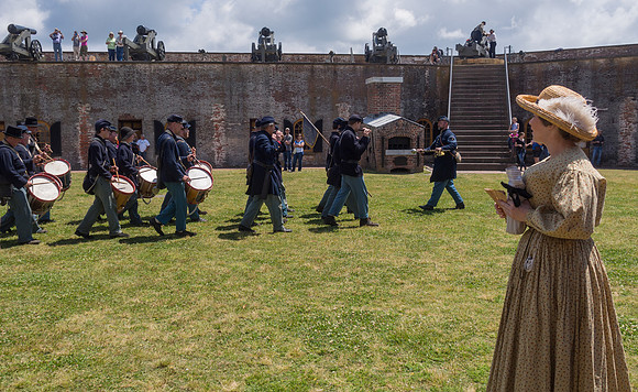 The Battle of Fort Macon is reenacted