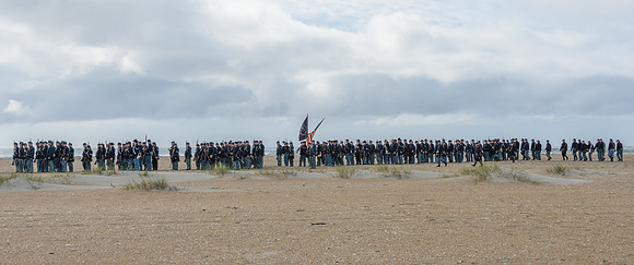 The Battle of Fort Macon is reenacted