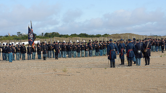 The Battle of Fort Macon is reenacted