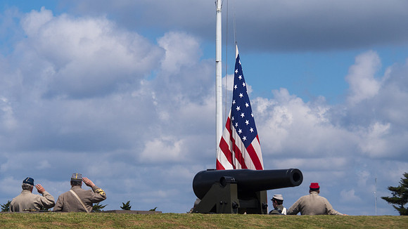 The Battle of Fort Macon is reenacted