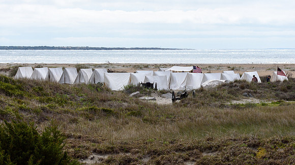 The Battle of Fort Macon is reenacted