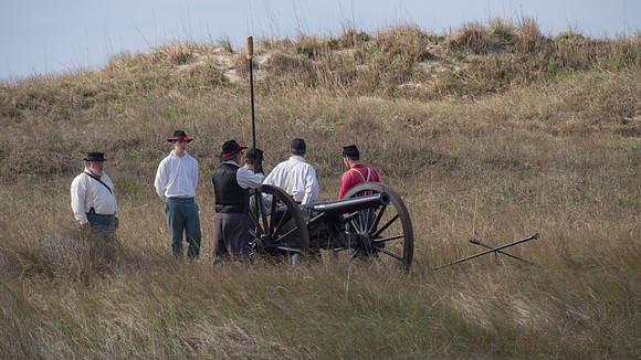 The Battle of Fort Macon is reenacted