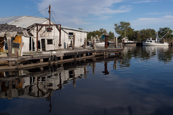 Aging docks near Stumpy Point, NC