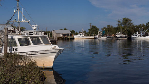 Commerical fishing boats near Stumpy Point, NC