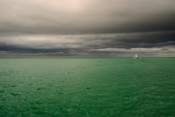 Stormy skies over the Ocracoke Ferry