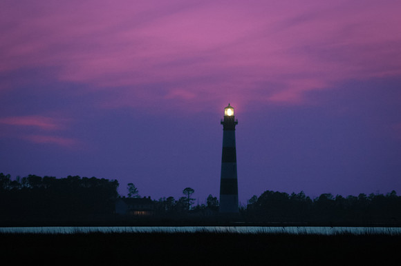 Bodie Island Lighthouse, blue sunset