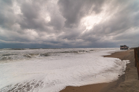 Storm waves and sky combine in Kitty Hawk, NC