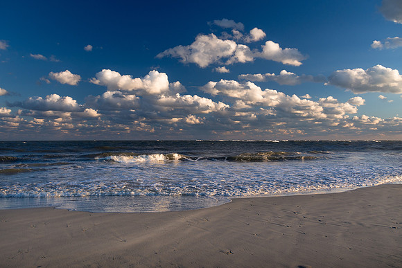 Clouds and waves combine in Ocracoke, NC