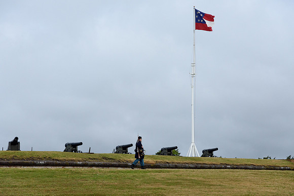 The Battle of Fort Macon is reenacted