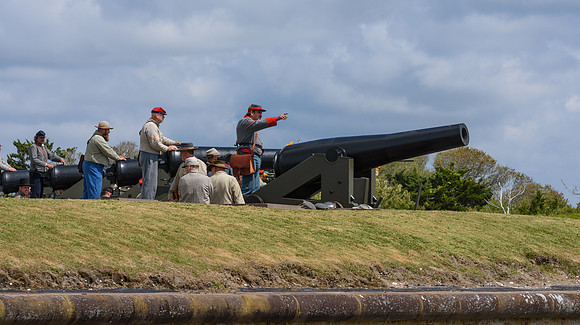 The Battle of Fort Macon is reenacted