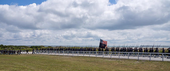 The Battle of Fort Macon is reenacted