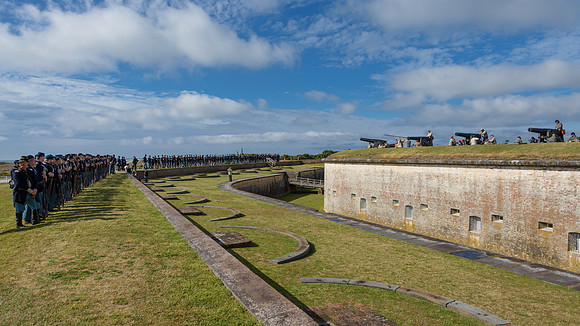 The Battle of Fort Macon is reenacted