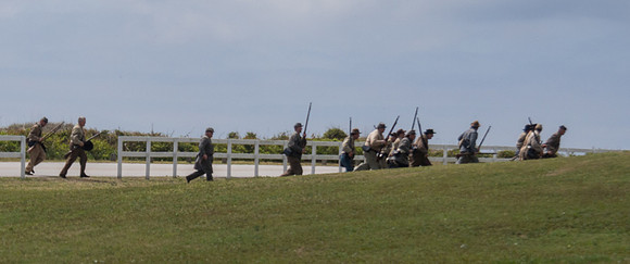 The Battle of Fort Macon is reenacted