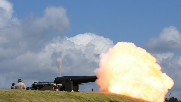 The Battle of Fort Macon is reenacted