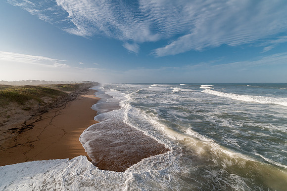 Outer Banks Lace (beach, clouds, waves), Duck, NC.