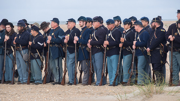 The Battle of Fort Macon is reenacted
