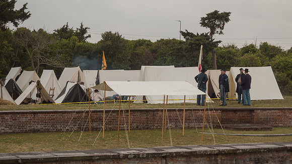 The Union encampment outside the Fort