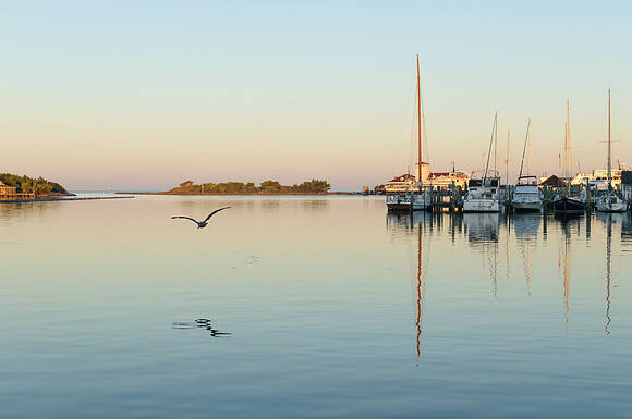 Silver lake at dusk, Ocracoke, NC
