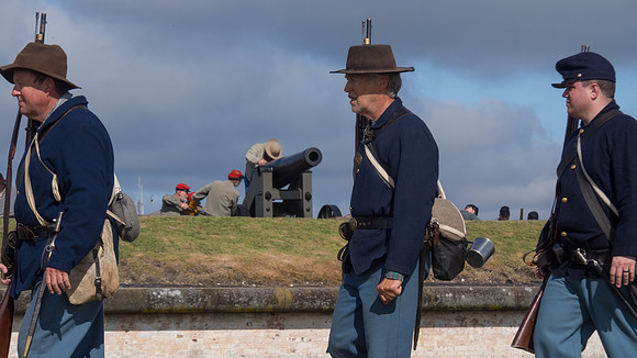The Battle of Fort Macon is reenacted