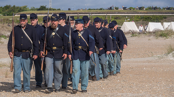 The Battle of Fort Macon is reenacted