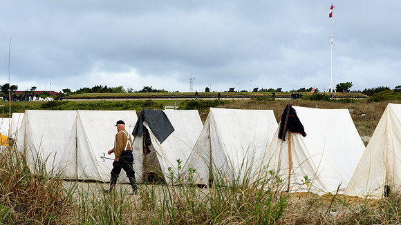 The Battle of Fort Macon is reenacted
