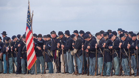 The Battle of Fort Macon is reenacted