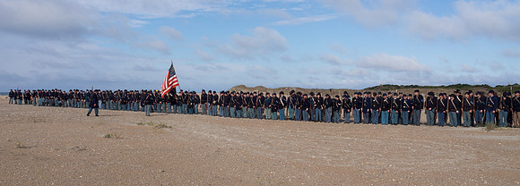 The Battle of Fort Macon is reenacted