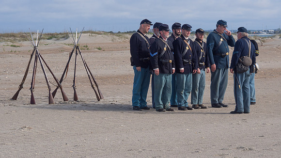 The Battle of Fort Macon is reenacted