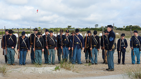The Battle of Fort Macon is reenacted