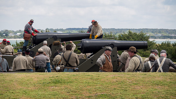 The Battle of Fort Macon is reenacted