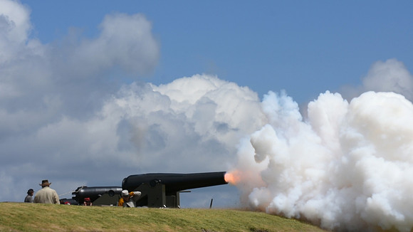 The Battle of Fort Macon is reenacted