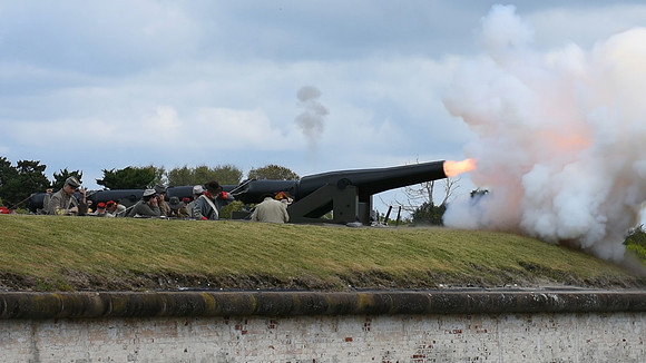 The Battle of Fort Macon is reenacted