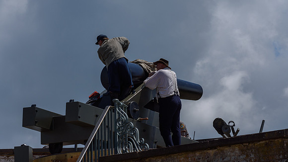 The Battle of Fort Macon is reenacted