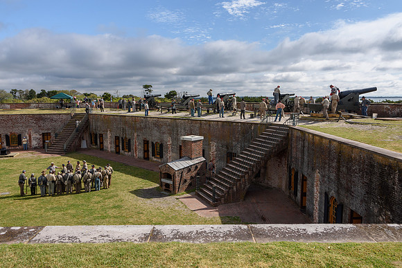 The Battle of Fort Macon is reenacted