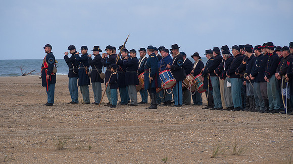 The Battle of Fort Macon is reenacted