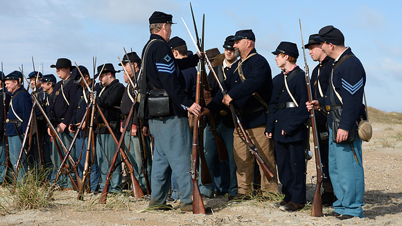 The Battle of Fort Macon is reenacted