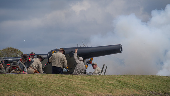 The Battle of Fort Macon is reenacted