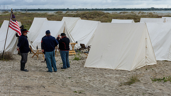 The Battle of Fort Macon is reenacted