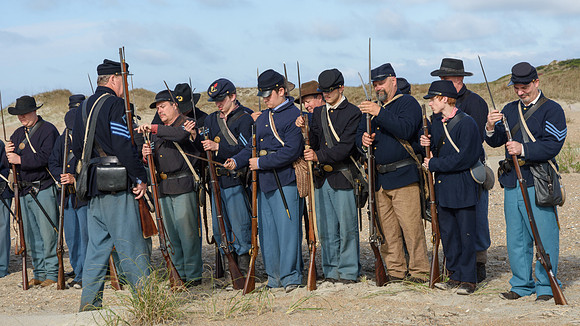 The Battle of Fort Macon is reenacted