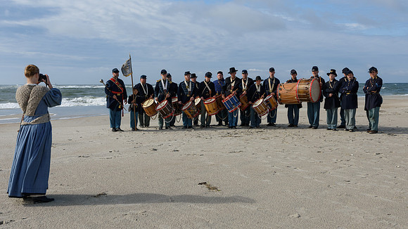 The Battle of Fort Macon is reenacted