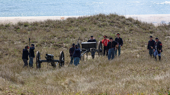 The Battle of Fort Macon is reenacted
