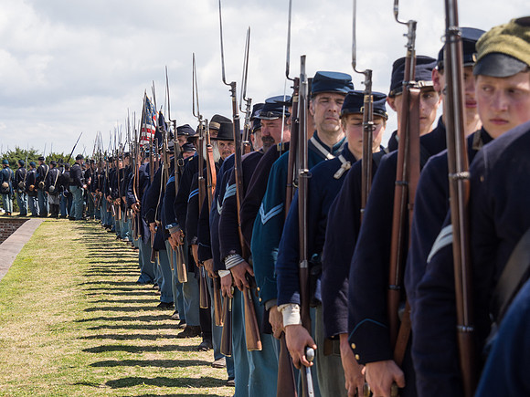 The Battle of Fort Macon is reenacted