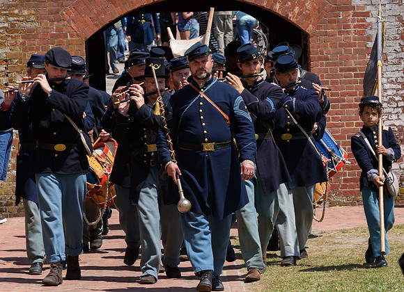 The Battle of Fort Macon is reenacted