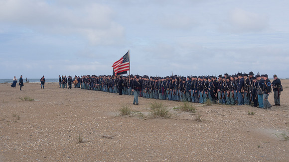 The Battle of Fort Macon is reenacted