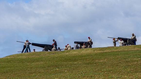 The Battle of Fort Macon is reenacted