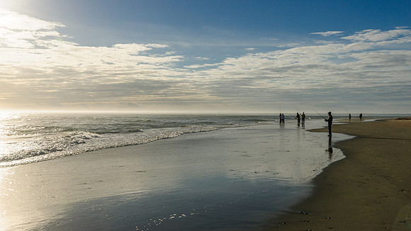 Surf fishermen on Hatteras Island