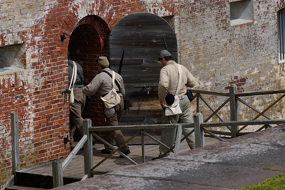 The Battle of Fort Macon is reenacted